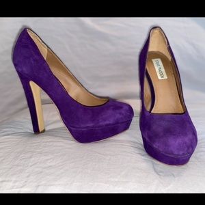 Steve Madden Purple Platform Suede Heels